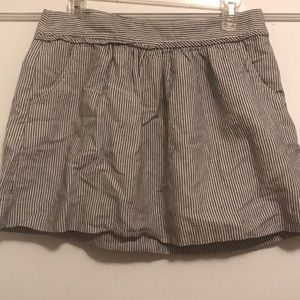 J.Crew Blue and white striped mini skirt